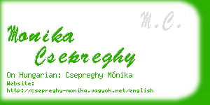 monika csepreghy business card